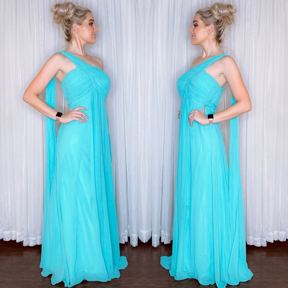 Turquoise Prom Pageant Homecoming Dress - Picture 3 of 8